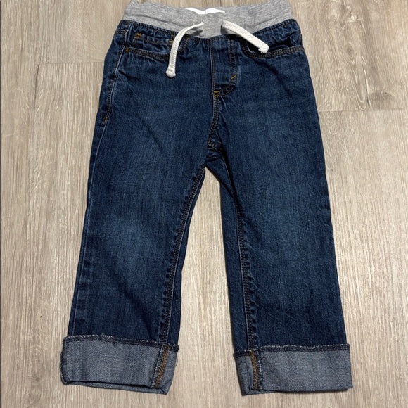 Old Navy Blue Denim Jeans with Gray Waistband - Picture 1 of 1